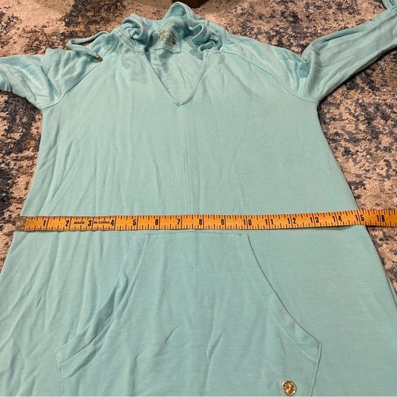 Lilly Pulitzer Luxletic Blue Ibiza Cassi Popover Sweater Size XXS - Picture 9 of 10